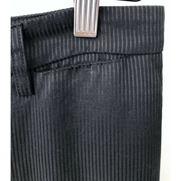 ULTRA OZBEK Italy Woven Striped Dress Pants Pinstripe Trousers Black 44 US 10 - Picture 8 of 12
